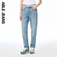 ABLE JEANS【立體錐形褲】基礎經(jīng)典百搭春夏女士通勤牛仔褲顯高顯瘦褲子 天晴藍 25 /30