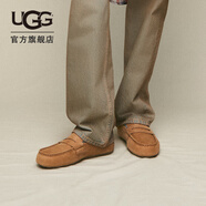 UGG春季男士純色平底淺口休閑豆豆鞋樂福鞋 1166762 CHE|栗色 40