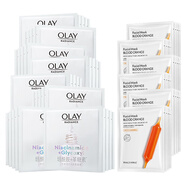 玉蘭油（OLAY）抗糖小白瓶面膜美白淡斑保濕補水減黃暗沉煙酰胺精華亮膚only禮物 美白面膜40片+補水30片