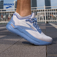 布魯克斯（BROOKS）男子緩震平衡跑鞋Ghost幽靈Max 2 蘑菇灰/藍色/桔紅 41 