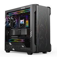 影馳風(fēng)神游戲辦公臺式電腦機箱黑色（ATX/TYPE-C/快拆/兼容背插主板/顯卡豎裝/一體式跳線(xiàn)/零件盒）