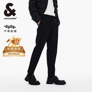 杰克·瓊斯（JACK&JONES）男裝夏季商務(wù)通勤時(shí)尚舒適個(gè)性潮百搭抗皺休閑褲錐形褲子品牌男褲 E40黑色 28 165