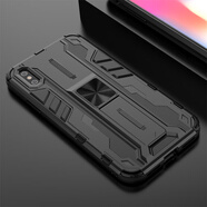 旌譽(yù) JEORNYIR適用蘋(píng)果X手機殼iPhone XsMax三防鎧甲防摔保護套XS全包磨砂硬殼XR新款車(chē)載磁吸隱形支架橫豎可立 炫酷黑軍事級防摔鏡頭全包 iPhoneXS