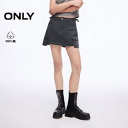 ONLY2025秋季新款工裝風(fēng)口袋高腰A字短褲裙褲休閑褲女|125115005 E40寒冬灰色 M