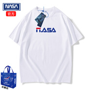 NASAR-FARM短袖t恤男夏季純色棉質(zhì)新款印花多巴胺t恤女士潮流韓版寬松情侶款 03-短T-白色 XL （130至145斤）