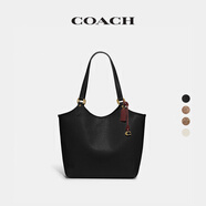 蔻馳（COACH）經(jīng)典標志DAY 暗扣托特包單肩包大容量復古斜挎包春季女包 B4/黑色