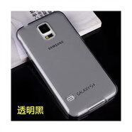 三星（SAMSUNG）適用三星Note3手機(jī)殼note4外套S5全包軟殼N9009透明硅膠 S5-透明黑 三星其他型號(hào)
