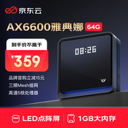 京東云無線寶AX6600雅典娜64G 邊緣計算家用路由器 WIFI6 高通5核 1G內(nèi)存 LED點陣屏 三頻Mesh