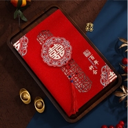 京唐 結婚請柬喜帖高級鏤空工藝請貼婚帖中式創(chuàng  )意婚禮婚宴邀請函5張