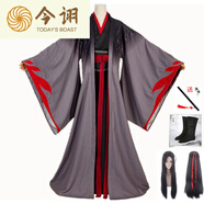 今詡魏無羨cos服莫玄羽魔道祖師夷陵老祖藍(lán)忘機(jī)cosplay古裝漢服男女全 夷陵老祖+假發(fā)+鞋(+笛子+禮品 S