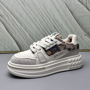 吉普森歐洲站男鞋2025春季新款刺繡休閑板鞋軟底舒適內(nèi)增高小白鞋潮 白色 38 標(biāo)準(zhǔn)皮鞋碼