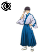陌構(gòu)想銀魂cos服志村新八 動(dòng)漫服裝全套 新醬cosplay漫展男女表演服裝 志村新八服裝全套+木屐（備注鞋 S