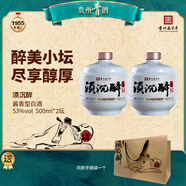 青酒貴州須沉醉 醬香型53度白酒500ml陶壇裝聚會(huì)自飲泡酒 婚禮送禮 53度 500mL 2壇 須沉醉 封壇