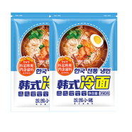 饑餓小豬韓式風(fēng)味大冷面東北美食小麥涼面蕎麥冷面家庭裝方便速食街邊小吃 韓式冷面390g*2袋