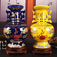 杏師山西杏花村特產(chǎn)汾酒產(chǎn)地雙龍戲珠夜光白酒純糧食酒53度原漿送禮酒 53度 1500mL 1壇 黃色