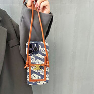 桐汝壁新款蘋(píng)果17promax手機殼蘋(píng)果16promax手機殼新款14Celine16pro13賽琳老花15promax斜挎卡17air套 藍色-帆布凱旋門(mén)卡包+牛皮斜挎 蘋(píng)果17promax