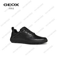 健樂(lè )士（GEOX）杰歐適男鞋春季新圓頭男士防滑運動(dòng)休閑鞋官方旗艦正品 黑色C9999 43