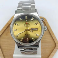 碧允庫存老款東方雙獅男表全鋼防水全自動(dòng)機械表懷舊雙獅夜光手表 大三星茶色