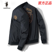 拉爾倫保羅  保羅Polo夾克衫男外套歐洲站男裝棒球服外套茄克2024春季外套男 Polo黑色外套 L (110-130)