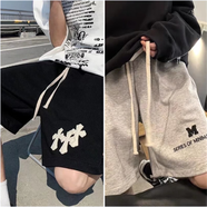 唐號(hào)短褲男生舒適潮流侃爺FOG高街休閑寬松大碼五分褲女直筒學(xué)生美式 二件/36淺灰色+32黑色 XL