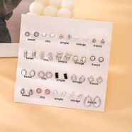 梅派簡(jiǎn)約耳釘套裝組合百搭高顏值一整套混搭幾何學(xué)生街拍耳環(huán)耳飾SN91 E0074-1