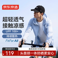 京東京造【超輕涼感透氣】防曬服男士夾克外套情侶防曬衣女 淺藍 XXL
