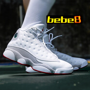 耐克（NIKE）bebe8【嚴(yán)選好物】AJ13 Air Jordan13 喬13 男女休閑運動鞋籃球鞋 白狼灰414571-160 41