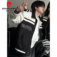 皮爾卡丹（pierre cardin）情侶裝春裝2025年新款美式休閑一長(cháng)一短外套日系寬松夾克男棒球服 男生外套 常規 S