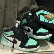 耐克（NIKE）板鞋aj1男女鞋新款中幫輕便防滑耐磨運動(dòng)休閑籃球鞋子【尖貨】 FD1437/DZ5485-130 黑薄荷綠 36.5