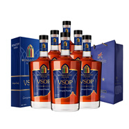 督格拉澤白蘭地  格魯吉亞三星白蘭地 700ml 禮盒裝 40度 原瓶進(jìn)口洋酒 VSOP白蘭地 700mL 6瓶 【送手提袋】