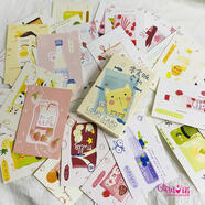 小卡片明信片小尺寸手寫(xiě)祝福賀卡唯美留言卡單頁(yè)卡紙勵志可愛(ài)小眾高感迷你標簽鹽系名片小卡 零食販賣(mài)機/小卡28張