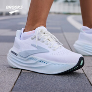 布魯克斯（BROOKS）Glycerin甘油MAX 超級(jí)甘油男女夏季透氣緩震專(zhuān)業(yè)慢跑鞋運(yùn)動(dòng)跑步鞋 女款 月光系列 白/藍(lán) 41