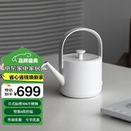 小提中式提梁燒水壺家用電熱水壺便攜式茶壺迷你多功能電煮壺隨身帶酒店旅行節(jié)日送禮茶室專業(yè)茶水壺 0.6L 白色 第三代 PLUS智能4段控溫