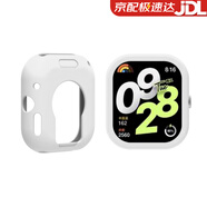 watchbond適用紅米R(shí)demi watch4手表硅膠保護(hù)套運(yùn)動(dòng)智能手表硅膠表帶四代套裝防刮耐磨防水屏幕保護(hù)保護(hù)膜 【硅膠保護(hù)殼丨精準(zhǔn)開(kāi)孔 防摔升級(jí)】白色 適用紅米手表Redmi Watch4+送