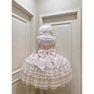 FNKM高端精品夢(mèng)境序章白糖少女原創(chuàng)設(shè)計(jì)Lolita洋裝doll感jsk吊帶連衣 粉色jsk吊帶裙+背后蝴蝶結(jié) L