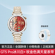 華為【女神情人節(jié)禮物】華為手表WATCH GT5Pro運(yùn)動智能藍(lán)牙手表通話心率血氧2025新款高端男士生日禮物 【雙表帶】42mm【冰川白】+玫金滿天星表帶 .