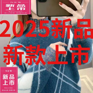 皮爾卡丹（pierre cardin）仿羊Y毛衫毛衣女水加厚毛衣秋冬季年新款套頭針織衫寬松韓版 藍(lán)色【加.厚水貂絨】 2XL 125-135斤