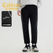 卡賓子母帶休閑褲25春夏運動(dòng)風(fēng)細織帶撞色裝飾 煤黑色01 50/175/L 