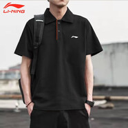 李寧速干polo衫男春夏季跑步健身t恤運動短袖體恤冰絲翻領(lǐng)半袖上衣XXL