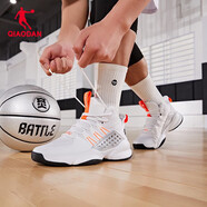 喬丹籃球鞋男鞋中幫戰靴2025秋季新款男士網(wǎng)面實(shí)戰減震比賽鞋運動(dòng)鞋子 白色/活力橙 39 (245mm)