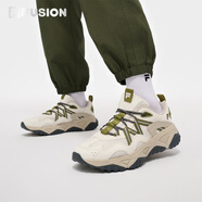 FILAFUSION 斐樂潮牌男鞋2025夏季新款戶外運動鞋輕便透氣休閑漫游鞋 雪白/燕麥棕-SO 40