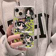 帝仕信ins風(fēng)可愛(ài)日韓卡通飛天小女警16適用蘋(píng)果15Promax手機殼14鏡面iPhone13補妝鏡12防摔16Pro保護套 imd鏡面小女警毛毛 iPhone 16Pro