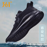 361°男鞋運(yùn)動(dòng)鞋2025夏季新款網(wǎng)面透氣輕便跑步鞋子減震防滑休閑跑鞋男 【透氣】曜石黑/煙灰 40