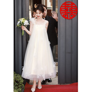 季節(jié)里歐根紗禮服裙法式輕婚紗新娘訂婚2025新款公主風(fēng)晨袍出門迎賓敬酒 白色 M