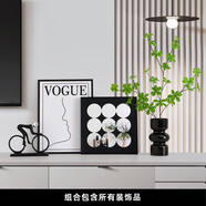 鑫衢電視柜裝飾畫擺件入戶玄關(guān)客廳臥室餐邊柜墻上感小眾擺臺擺畫 電視柜裝飾擺件5件套