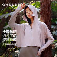 OhSunny防曬衣女寬松透氣連帽披肩衫開(kāi)車(chē)防曬服薄外套 云霜灰 M