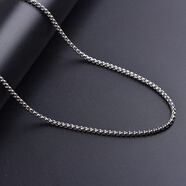 映棠老鳳凰老鳳凰泰國佛牌鏈鈦鋼鏈子保色不掉色不過(guò)敏鎖骨鏈吸米星符 3.0盒子鏈銀色50厘米