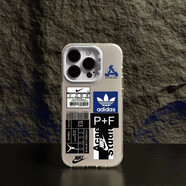 桐汝壁新款蘋果17promax手機殼2024手機殼跨境潮牌適用蘋果16Promax手機殼雙層彩銀iphone15新款17air套 白色-QY7446耐克阿迪 蘋果17promax
