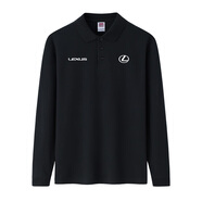 喬庭雷克薩斯汽車4S店工作服車友會車標(biāo)志polo衫翻領(lǐng)T恤長袖bf風(fēng)衣服 黑色 3XL