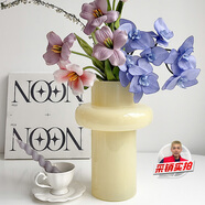 木丁丁玻璃花瓶奶油ins風(fēng)中古法式復(fù)古芍藥鮮花花瓶擺件客廳插花高級(jí)感